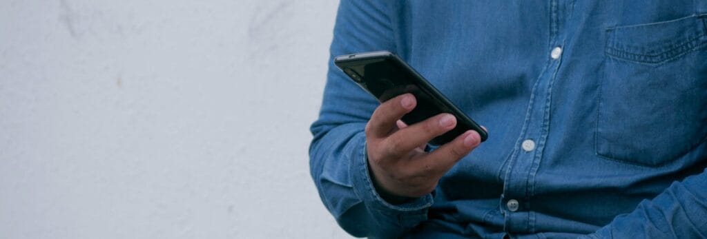 mobile phone in hand